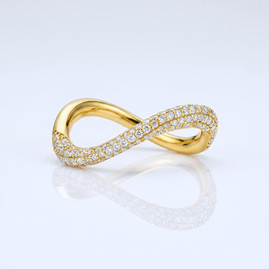 0.2 TCW Round Diamond Half Eternity DEF/VVS Lab Grown Wedding Band