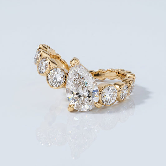 Marquise Swirl Solitaire Engagement Ring – 1 CT Lab Grown Diamond