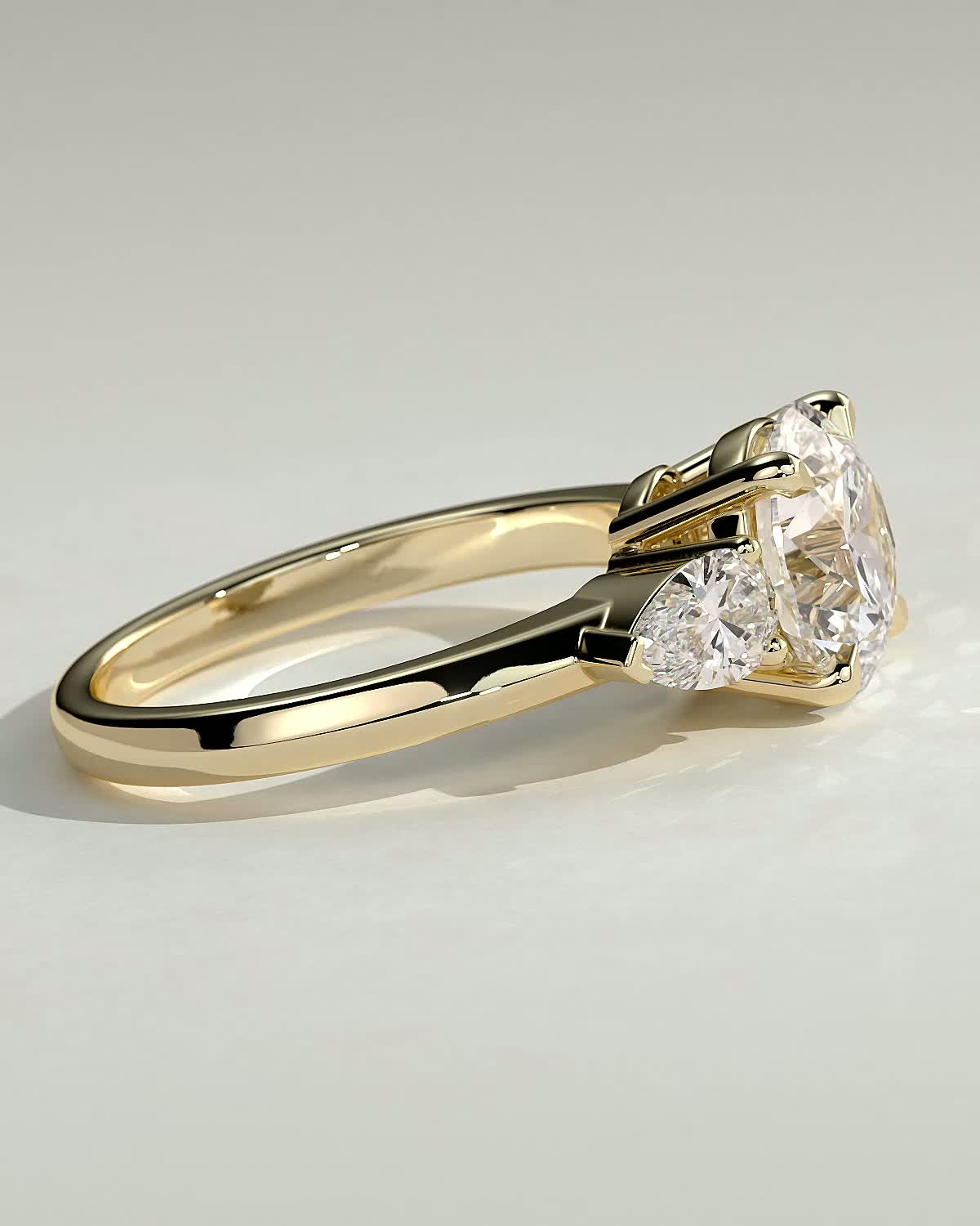 Round Halo, Pave & Split Shank Engagement Ring – 1.93 CT Lab Grown Diamond