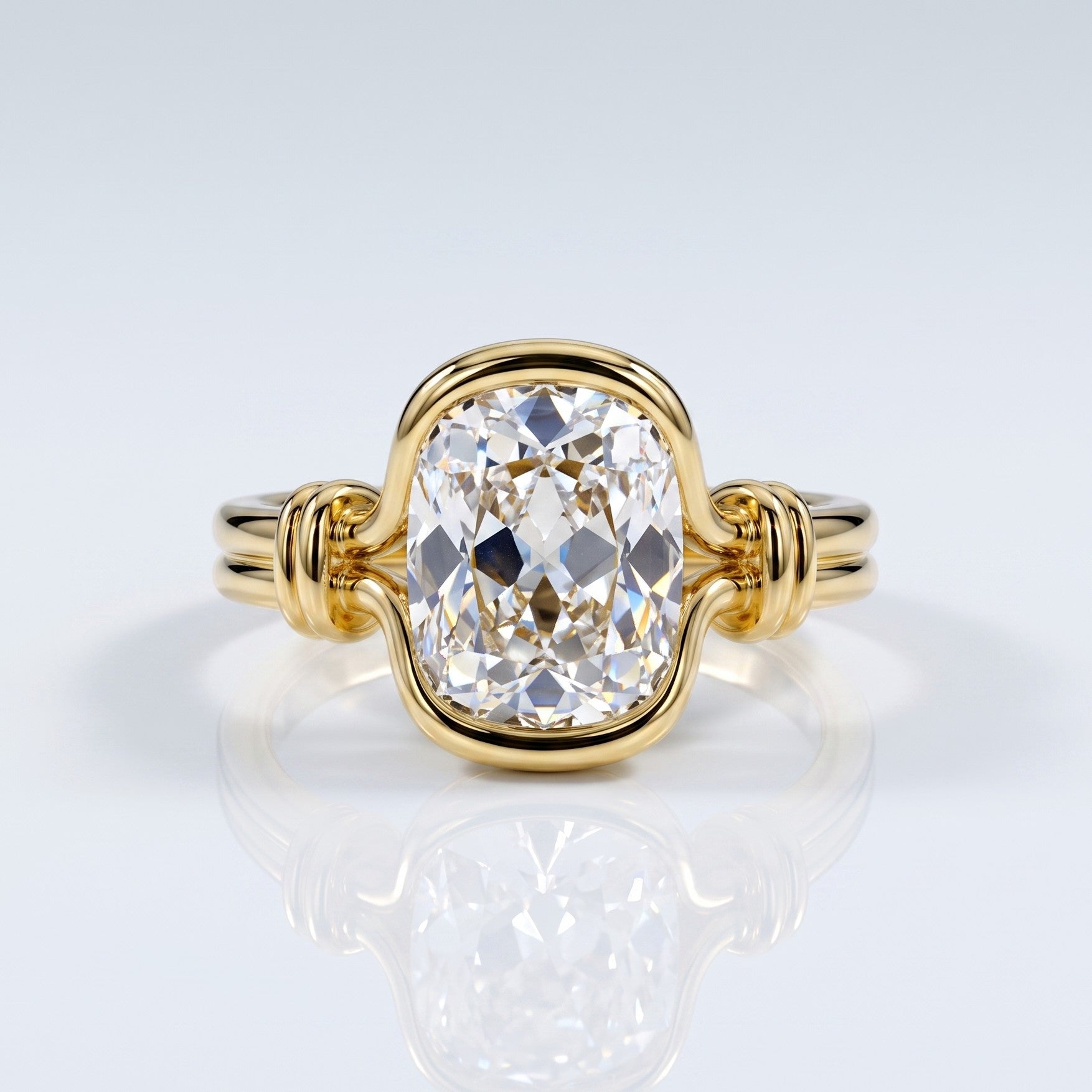 Marquise Swirl Solitaire Engagement Ring – 1 CT Lab Grown Diamond