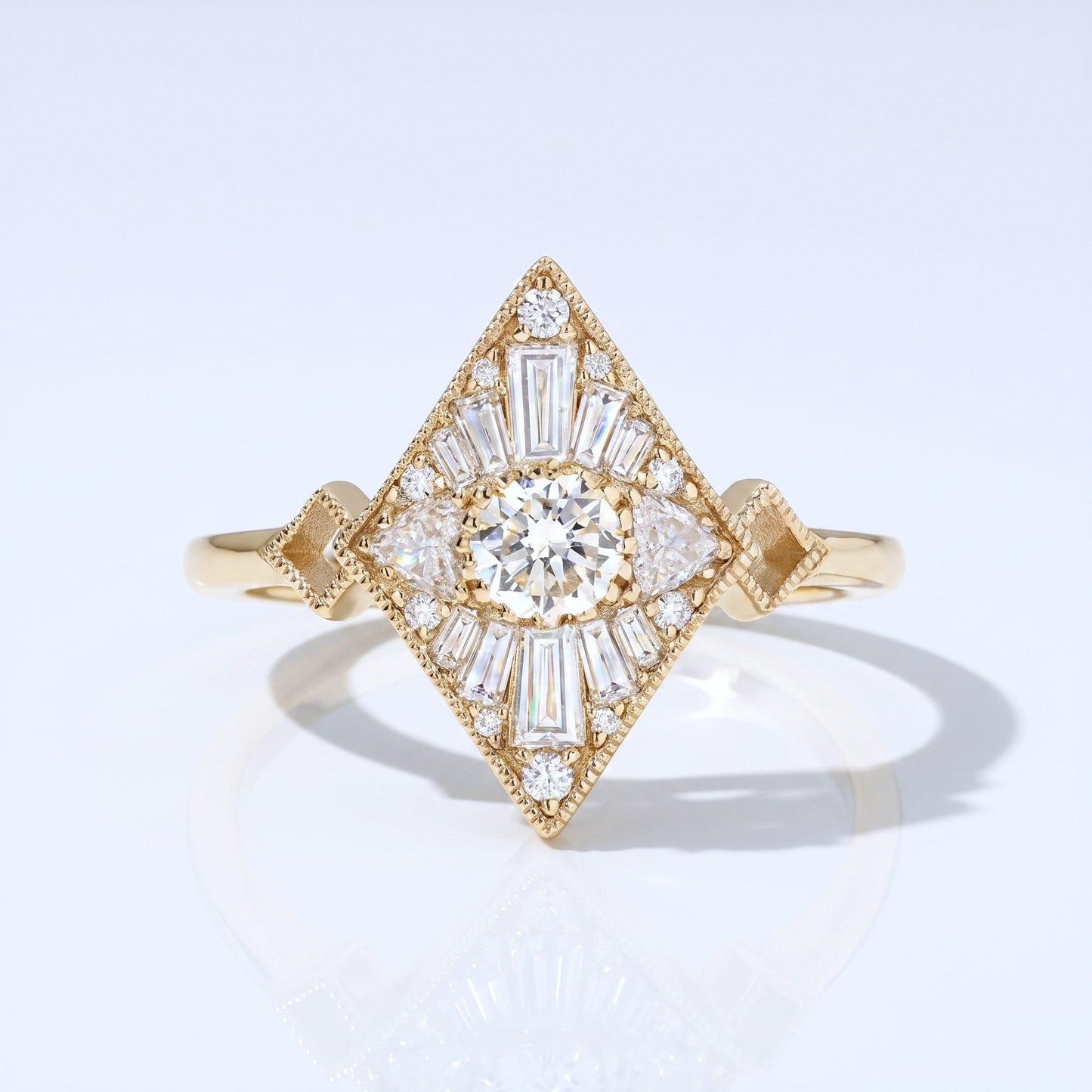 Marquise Swirl Solitaire Engagement Ring – 1 CT Lab Grown Diamond