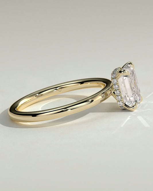 Round Halo, Pave & Split Shank Engagement Ring – 1.93 CT Lab Grown Diamond
