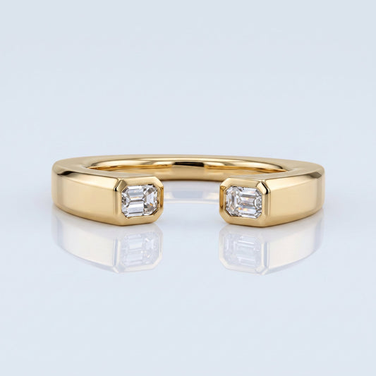 0.2 TCW Round Diamond Half Eternity DEF/VVS Lab Grown Wedding Band