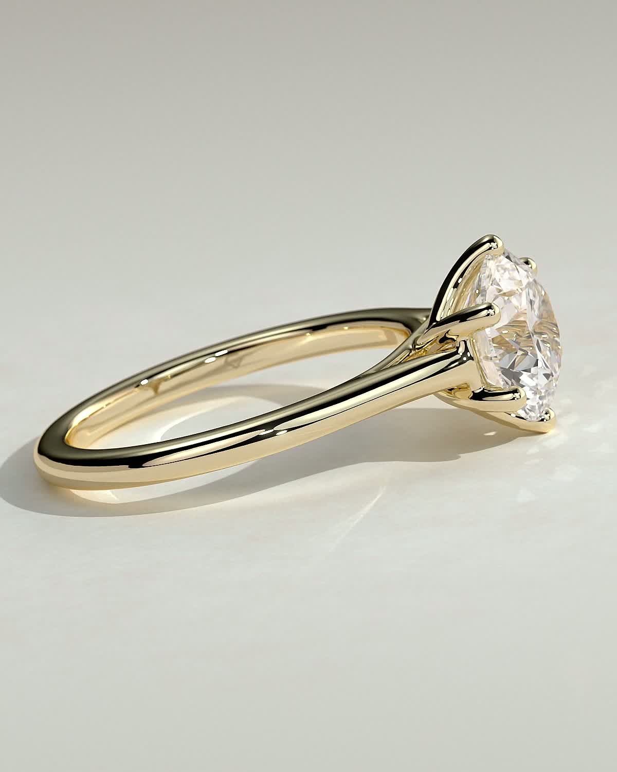 Round Halo, Pave & Split Shank Engagement Ring – 1.93 CT Lab Grown Diamond