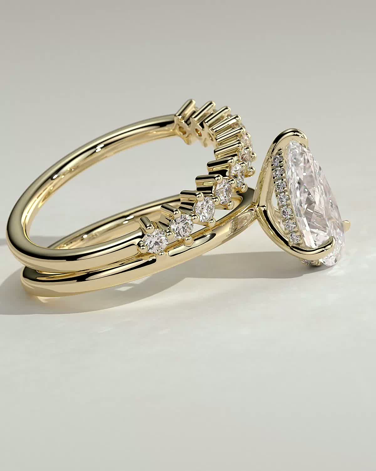 Round Halo, Pave & Split Shank Engagement Ring – 1.93 CT Lab Grown Diamond