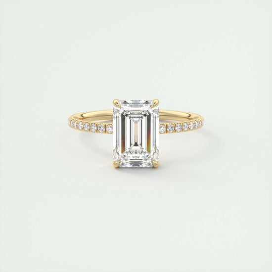 2 CT Emerald Solitaire CVD F/VS1 Diamond Engagement Ring 8