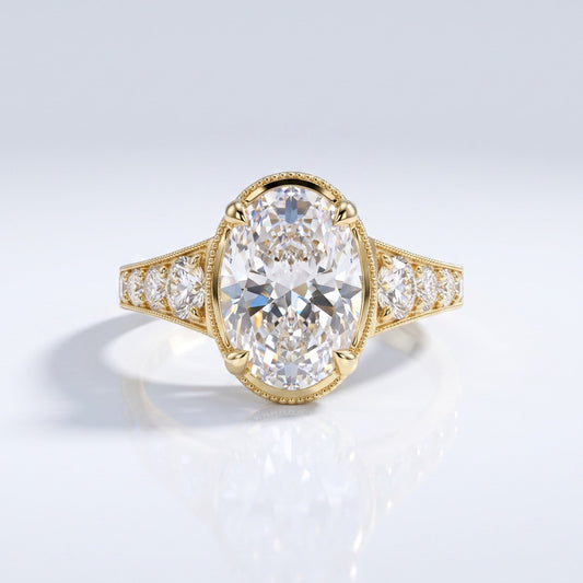 Marquise Swirl Solitaire Engagement Ring – 1 CT Lab Grown Diamond