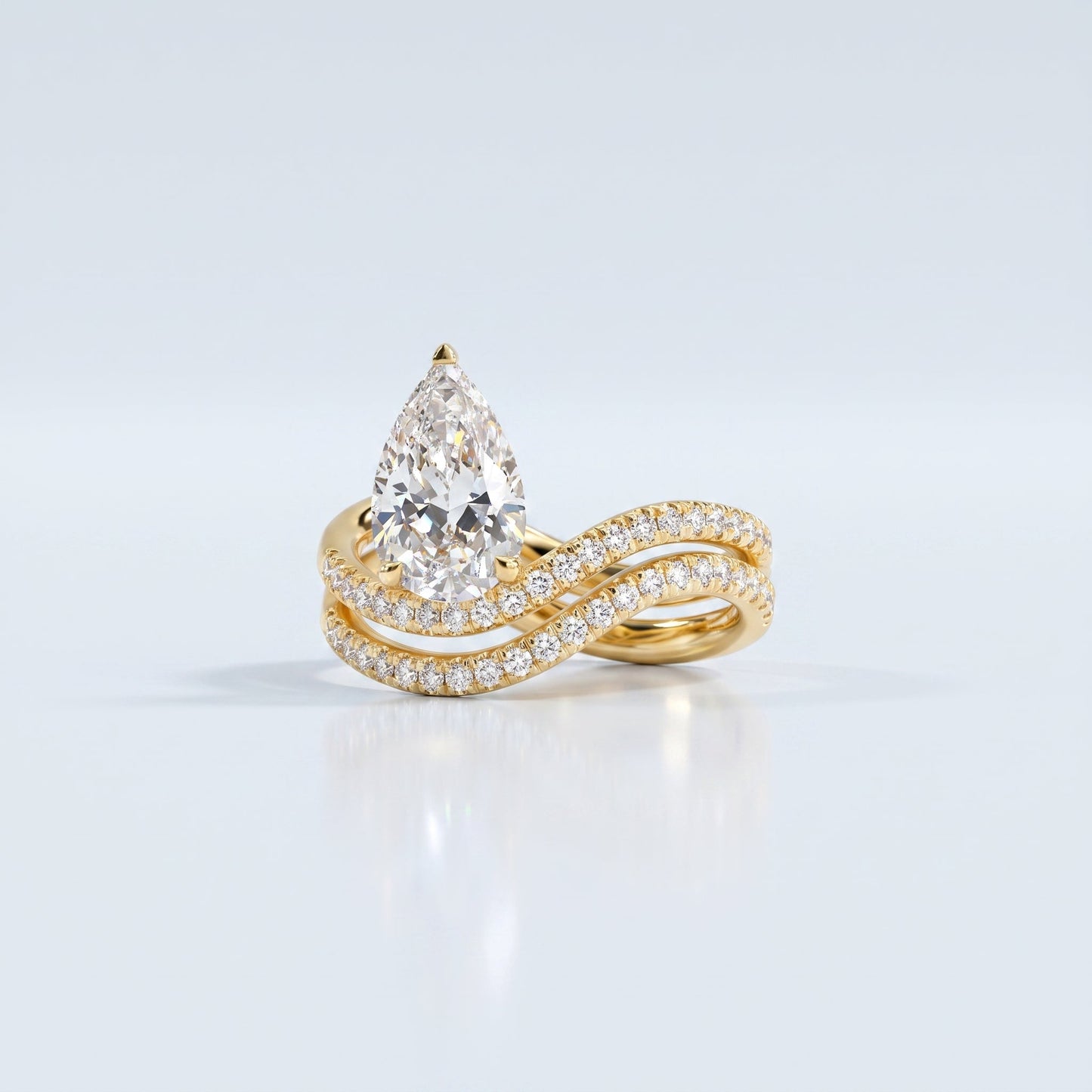 Marquise Swirl Solitaire Engagement Ring – 1 CT Lab Grown Diamond
