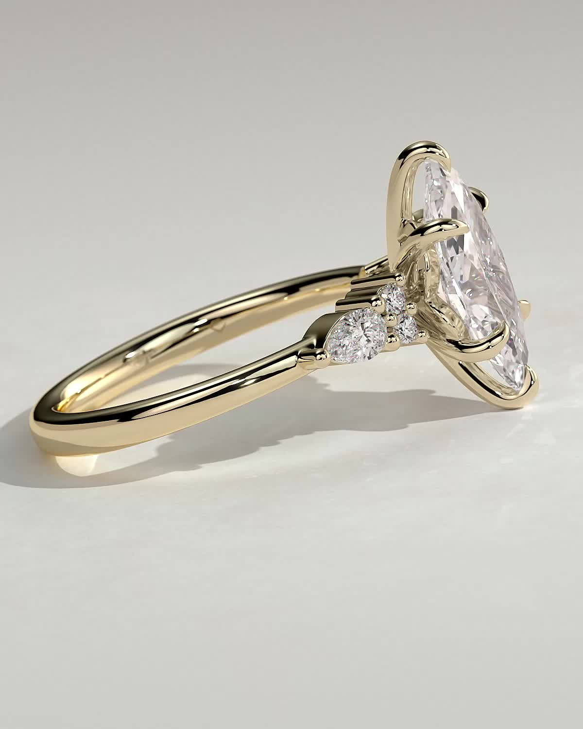 Round Halo, Pave & Split Shank Engagement Ring – 1.93 CT Lab Grown Diamond