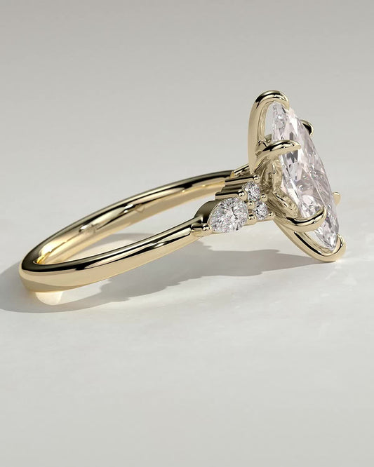 Round Halo, Pave & Split Shank Engagement Ring – 1.93 CT Lab Grown Diamond