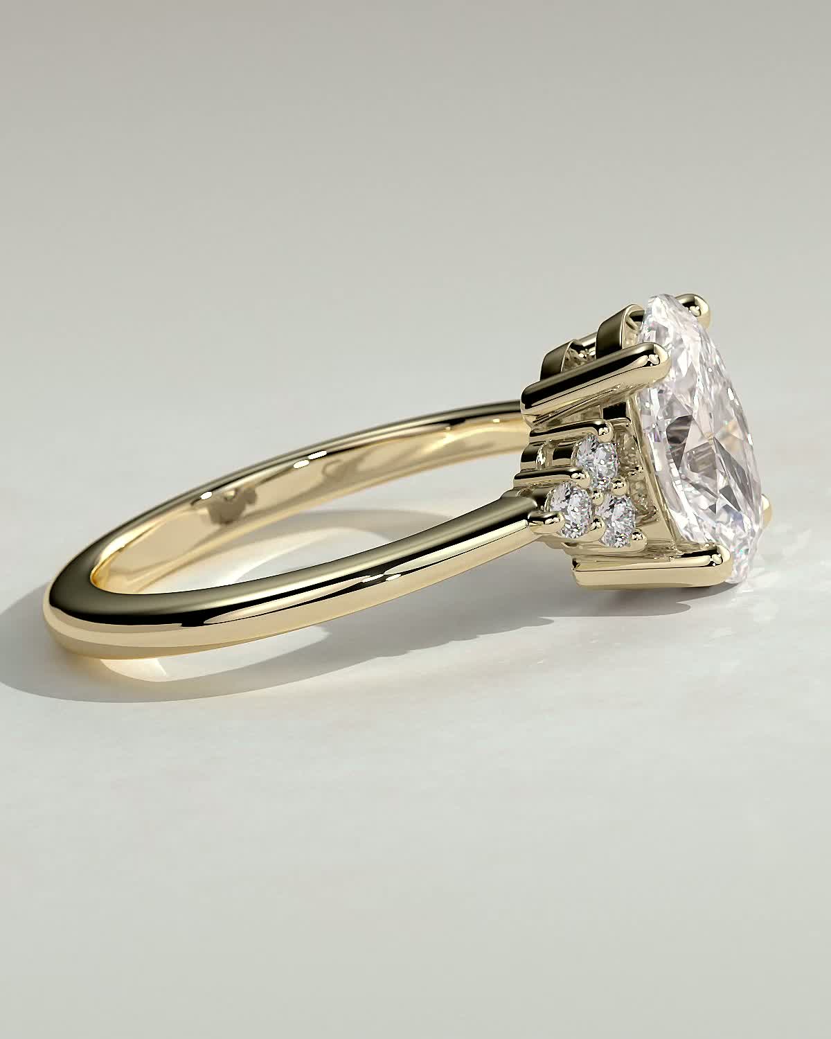 Round Halo, Pave & Split Shank Engagement Ring – 1.93 CT Lab Grown Diamond