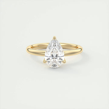 2 CT Pear Solitaire CVD F/VS1 Diamond Engagement Ring 8
