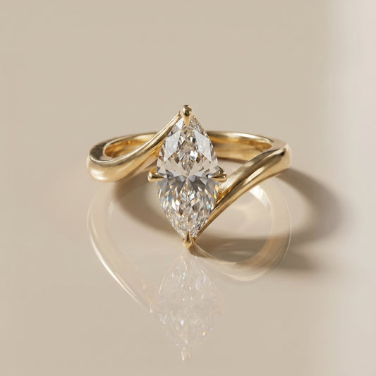 Oval Solitaire Engagement Ring – 2 CT Lab Grown Diamond