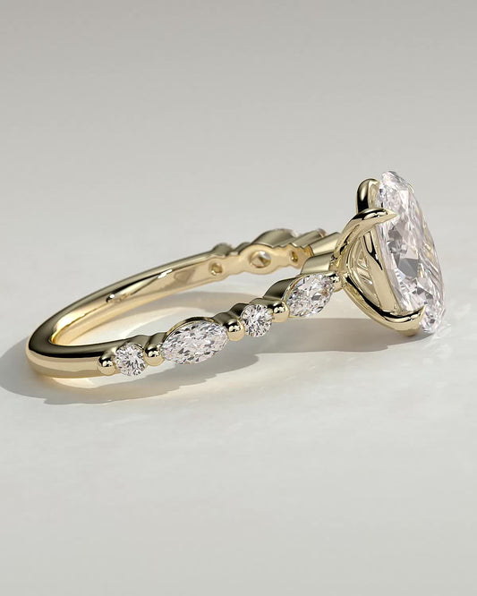 Round Halo, Pave & Split Shank Engagement Ring – 1.93 CT Lab Grown Diamond