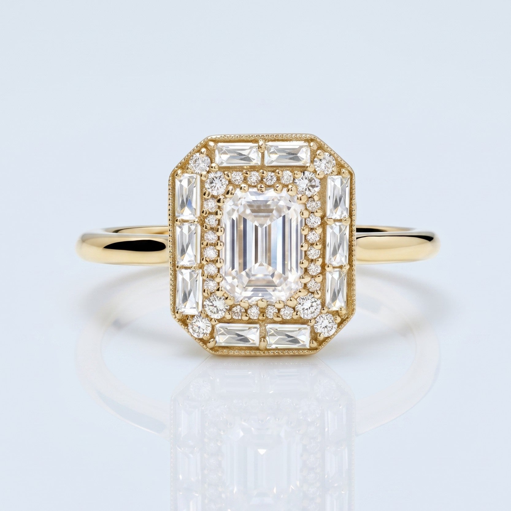 Marquise Swirl Solitaire Engagement Ring – 1 CT Lab Grown Diamond