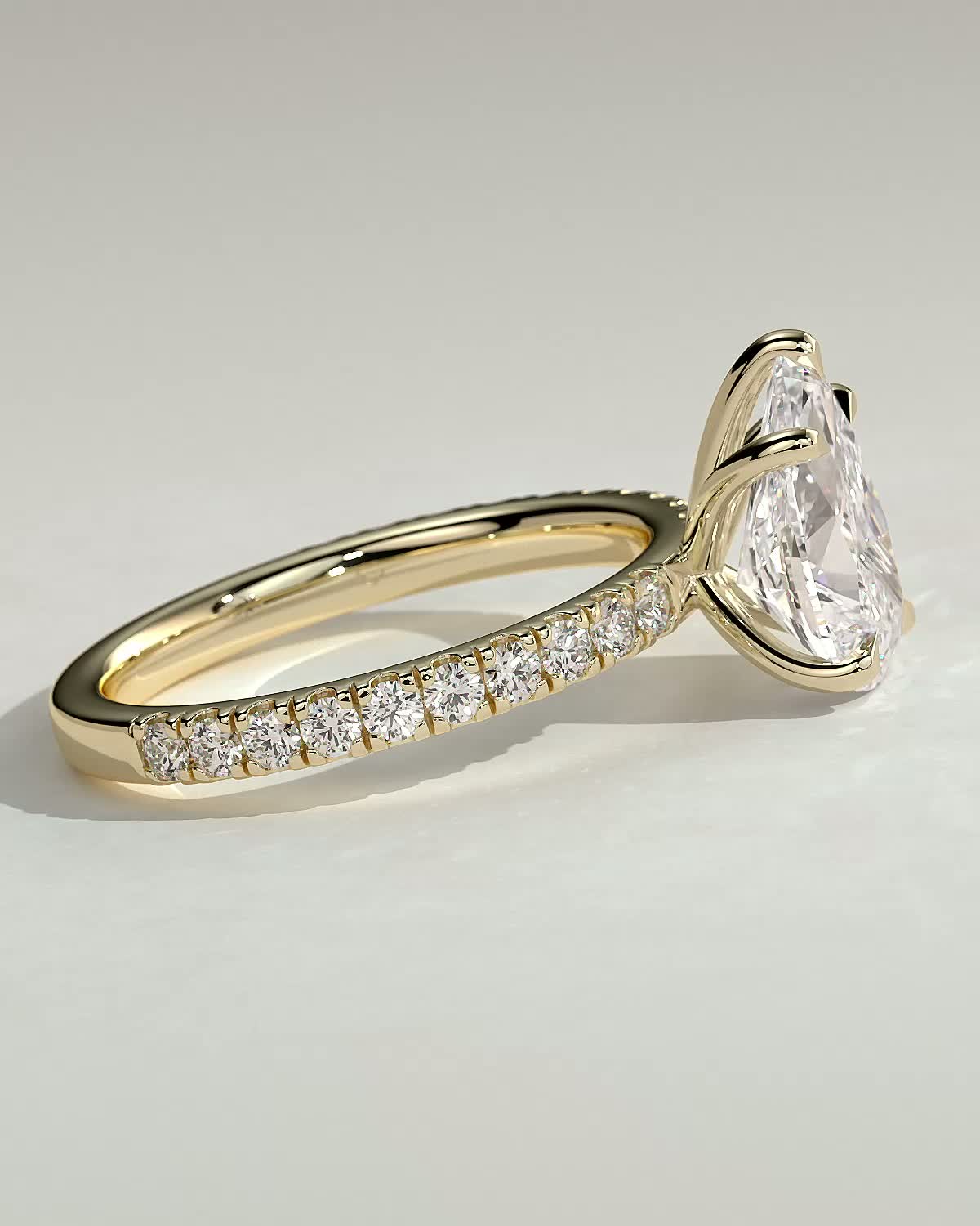 Round Halo, Pave & Split Shank Engagement Ring – 1.93 CT Lab Grown Diamond