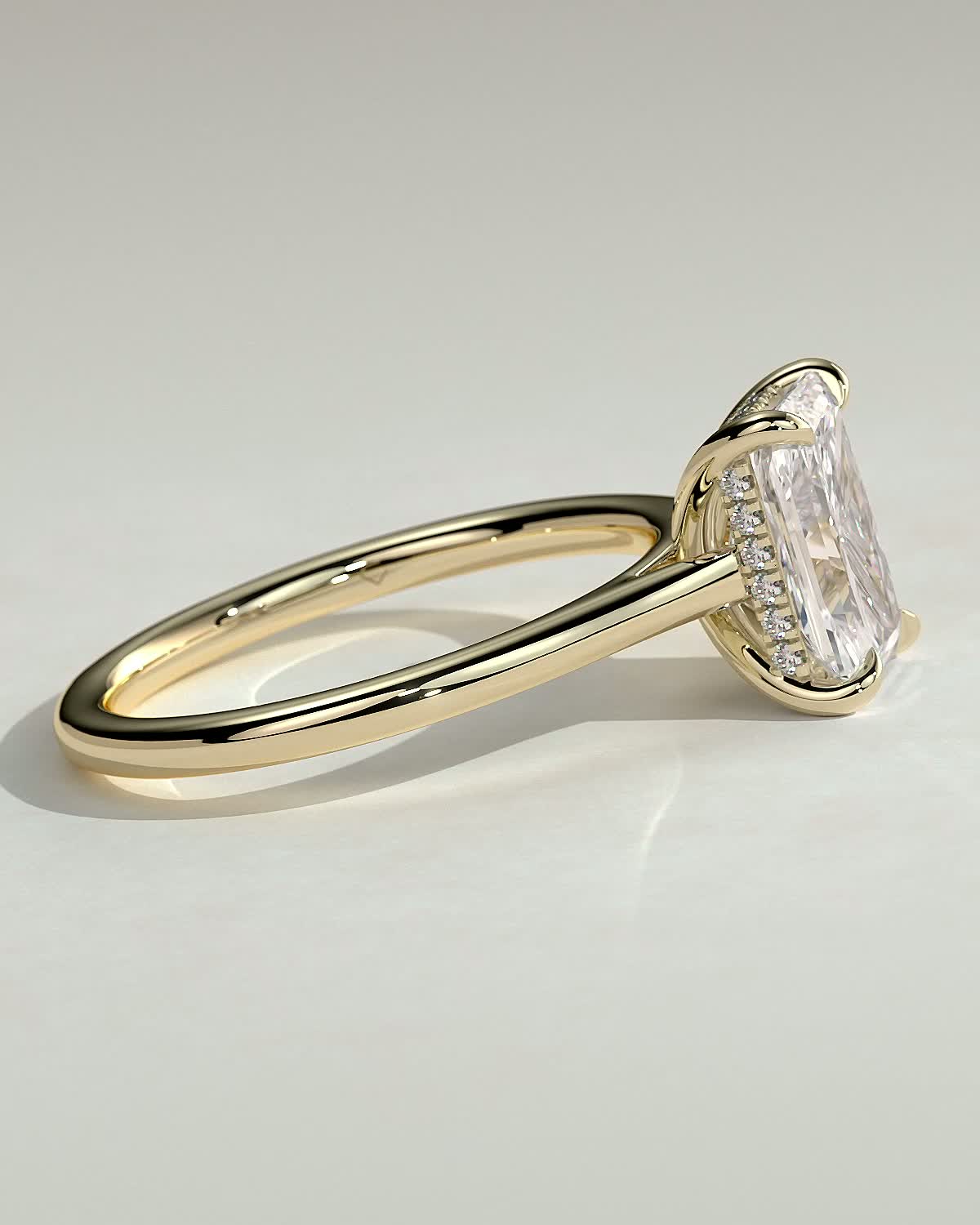 Round Halo, Pave & Split Shank Engagement Ring – 1.93 CT Lab Grown Diamond