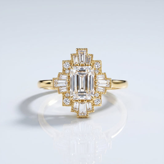 Marquise Swirl Solitaire Engagement Ring – 1 CT Lab Grown Diamond