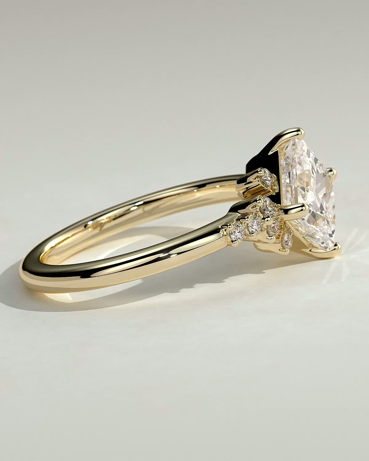 Round Halo, Pave & Split Shank Engagement Ring – 1.93 CT Lab Grown Diamond