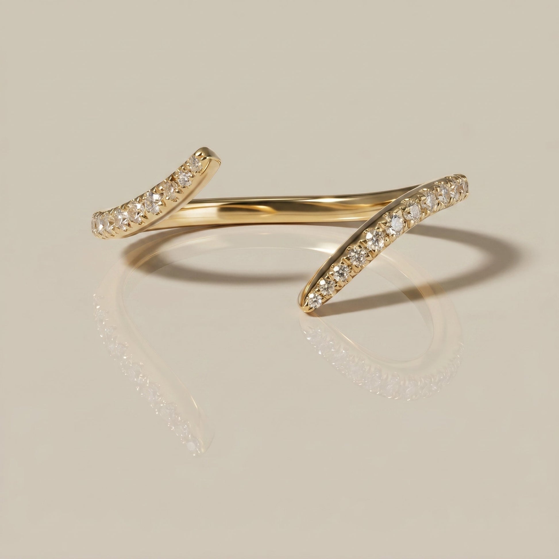 0.13 TCW Round Twisted DEF/VVS Lab Grown Diamond Wedding Band