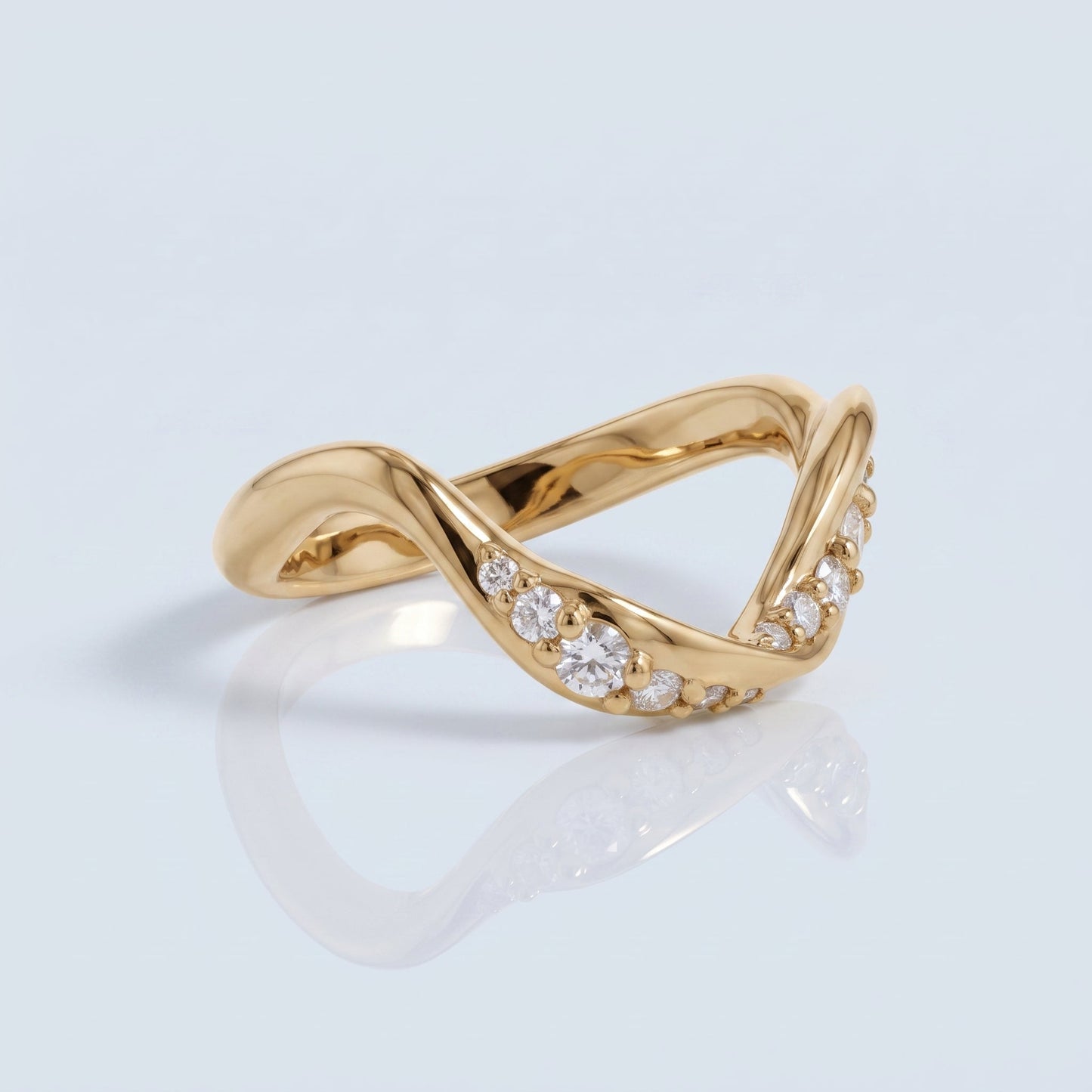 0.2 TCW Round Diamond Half Eternity DEF/VVS Lab Grown Wedding Band