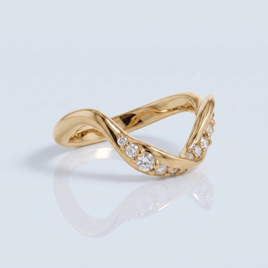 0.2 TCW Round Diamond Half Eternity DEF/VVS Lab Grown Wedding Band