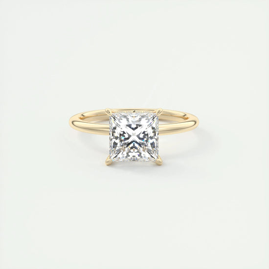 2 CT Princess Hidden Halo CVD F/VS1 Diamond Engagement Ring 8