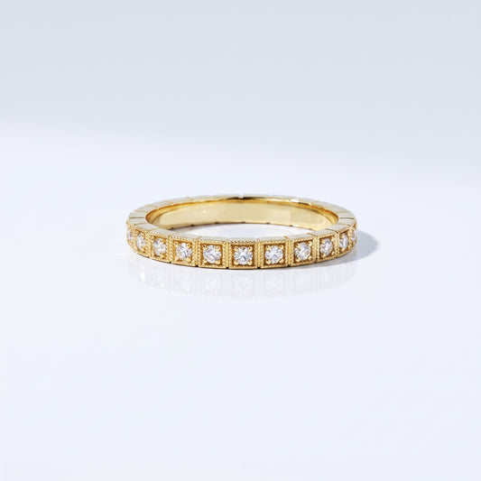 0.2 TCW Round Diamond Half Eternity DEF/VVS Lab Grown Wedding Band