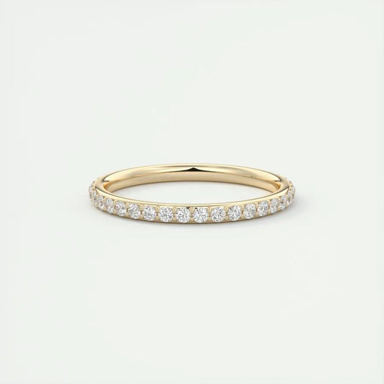 0.74 CT Round Full Eternity CVD EF/VVS Diamond Wedding Band 6