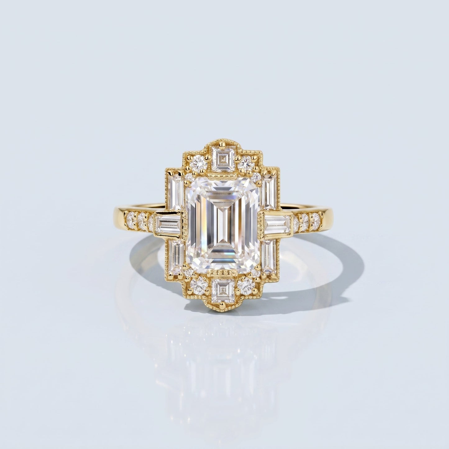 Marquise Swirl Solitaire Engagement Ring – 1 CT Lab Grown Diamond