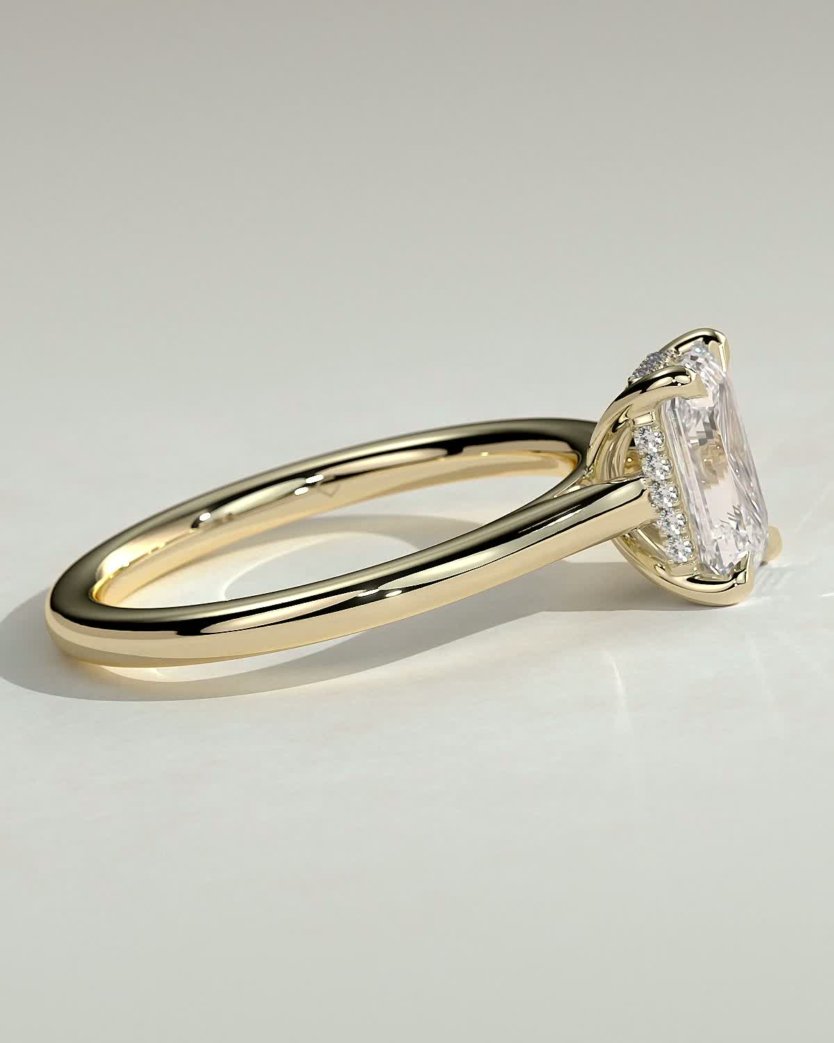 Round Halo, Pave & Split Shank Engagement Ring – 1.93 CT Lab Grown Diamond