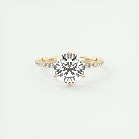 2 CT Round Solitaire CVD F/VS1 Diamond Engagement Ring 8