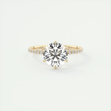 2 CT Round Solitaire CVD F/VS1 Diamond Engagement Ring 8