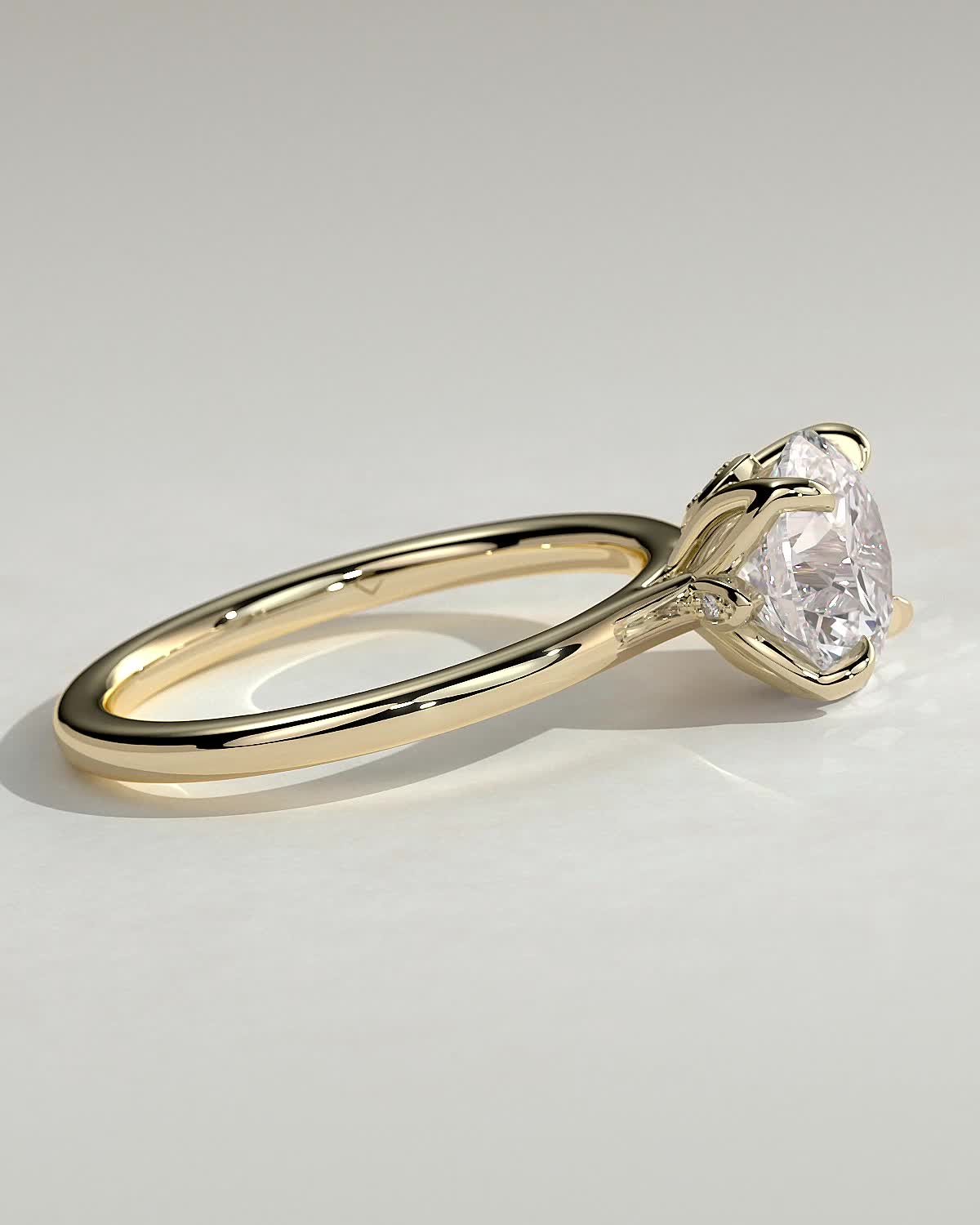 Round Halo, Pave & Split Shank Engagement Ring – 1.93 CT Lab Grown Diamond