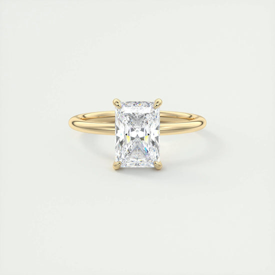 2 CT Radiant Hidden Halo CVD F/VS1 Diamond Engagement Ring 8