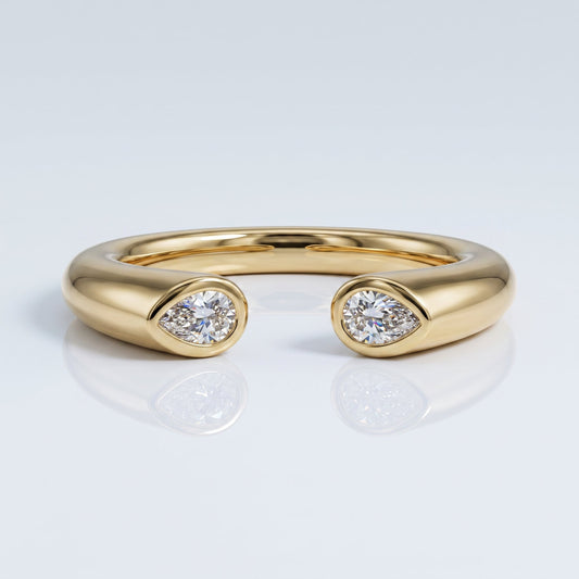 0.2 TCW Round Diamond Half Eternity DEF/VVS Lab Grown Wedding Band