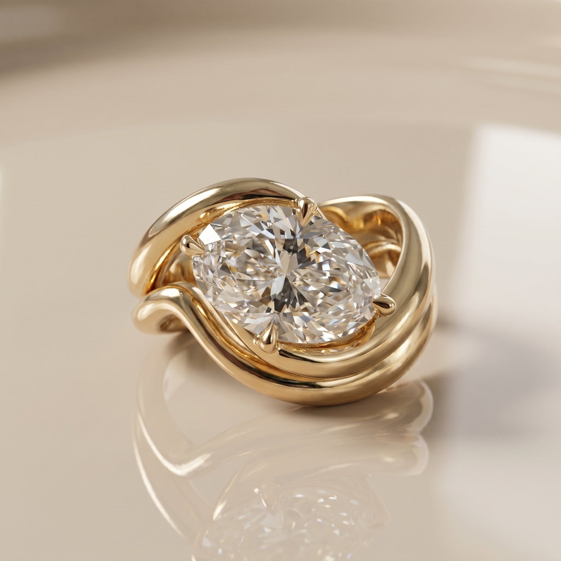 1.0 CT Round Solitaire Moissanite Diamond Bridal Ring Set