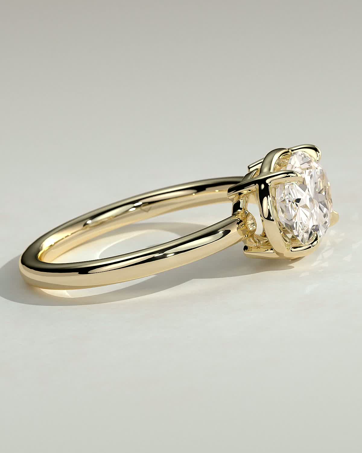 Round Halo, Pave & Split Shank Engagement Ring – 1.93 CT Lab Grown Diamond