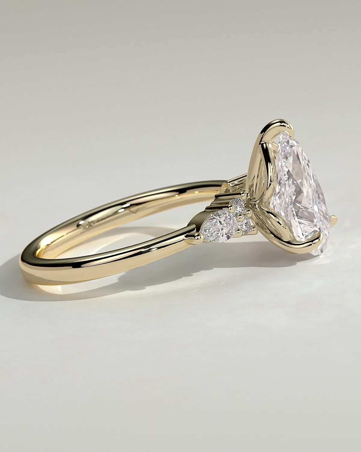 Round Halo, Pave & Split Shank Engagement Ring – 1.93 CT Lab Grown Diamond
