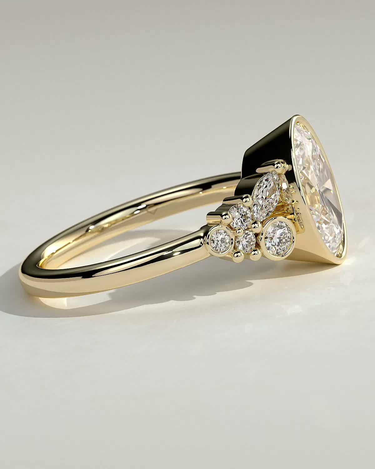 Round Halo, Pave & Split Shank Engagement Ring – 1.93 CT Lab Grown Diamond