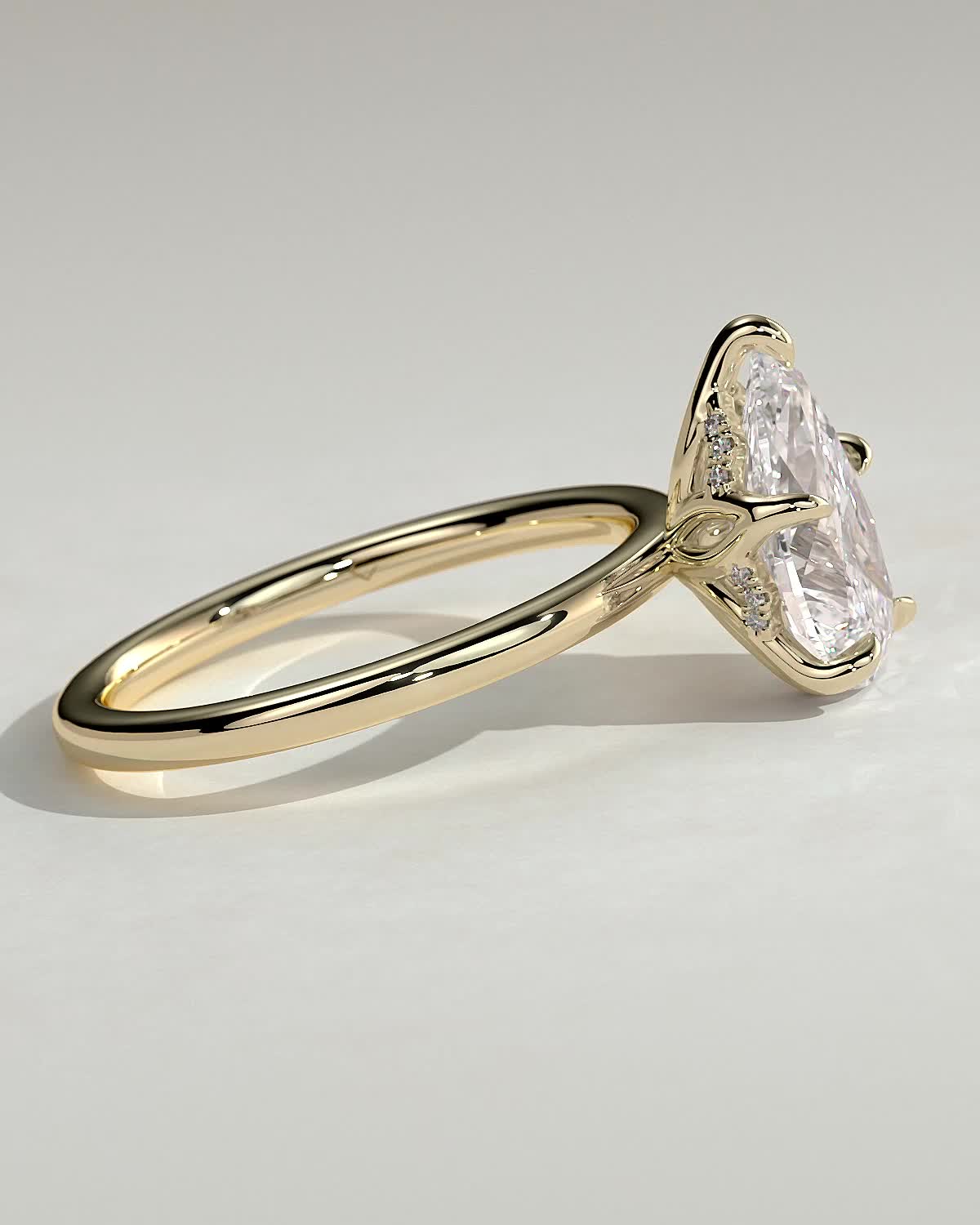 Round Halo, Pave & Split Shank Engagement Ring – 1.93 CT Lab Grown Diamond
