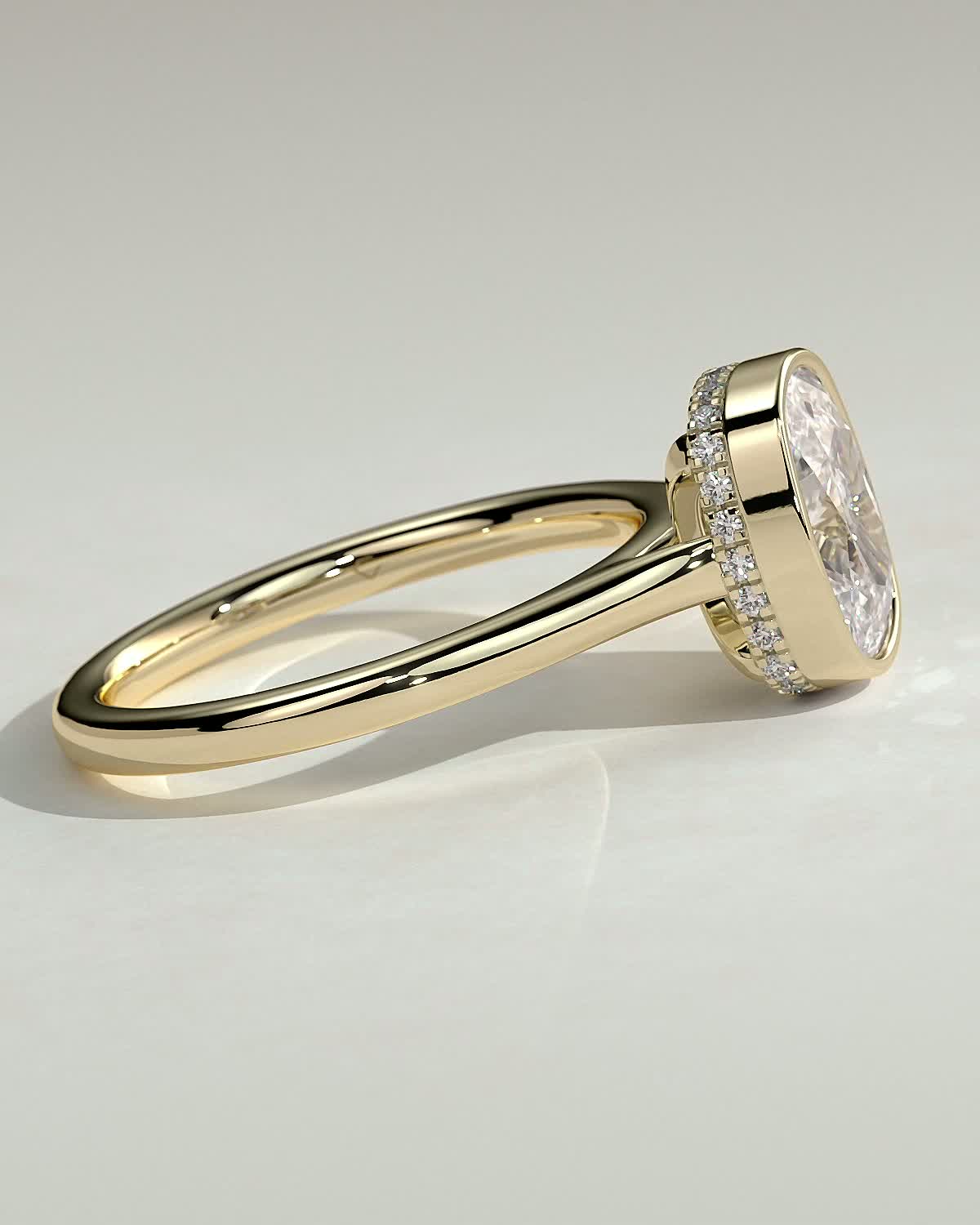 Round Halo, Pave & Split Shank Engagement Ring – 1.93 CT Lab Grown Diamond
