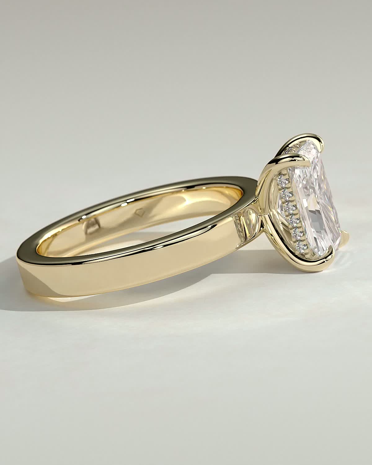 Round Halo, Pave & Split Shank Engagement Ring – 1.93 CT Lab Grown Diamond