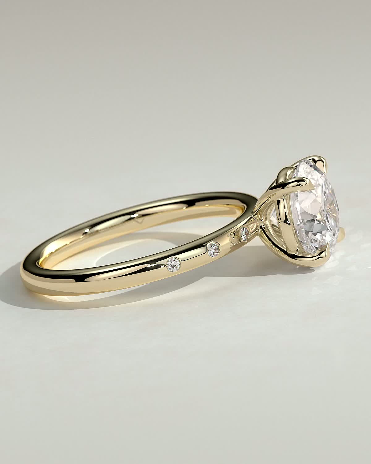 Round Halo, Pave & Split Shank Engagement Ring – 1.93 CT Lab Grown Diamond