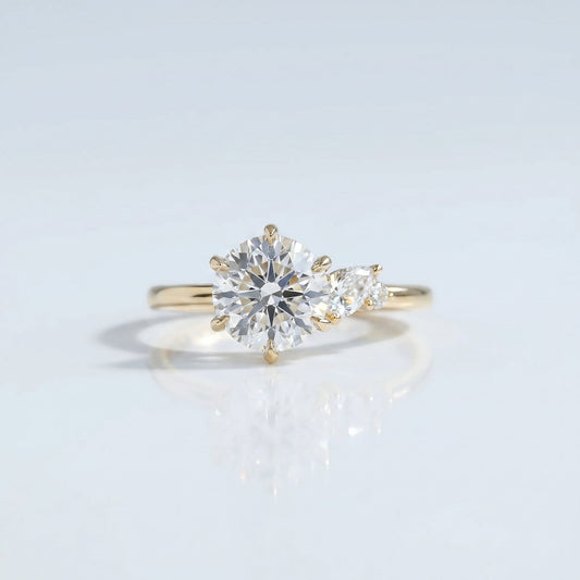 Marquise Swirl Solitaire Engagement Ring – 1 CT Lab Grown Diamond