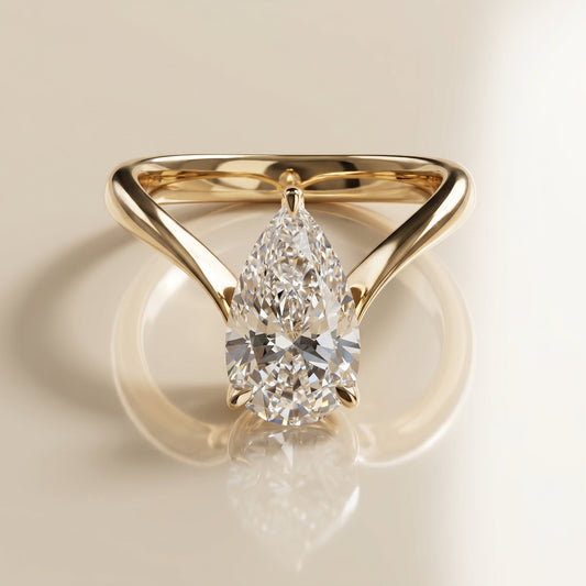 Oval Solitaire Engagement Ring – 2 CT Lab Grown Diamond
