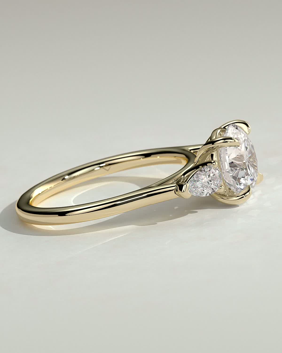 Round Halo, Pave & Split Shank Engagement Ring – 1.93 CT Lab Grown Diamond