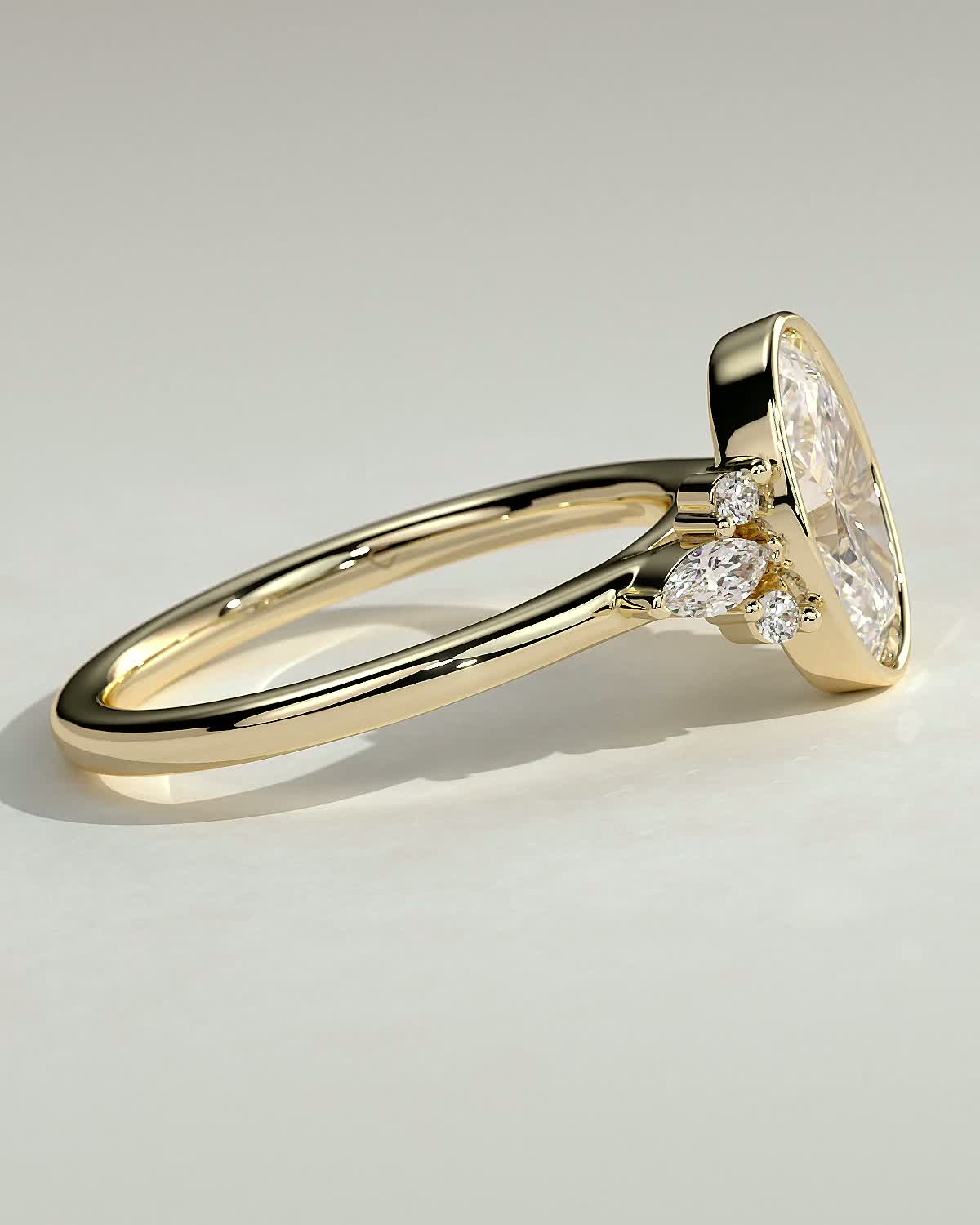 Round Halo, Pave & Split Shank Engagement Ring – 1.93 CT Lab Grown Diamond
