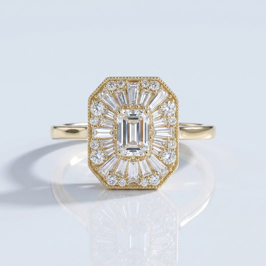 Marquise Swirl Solitaire Engagement Ring – 1 CT Lab Grown Diamond