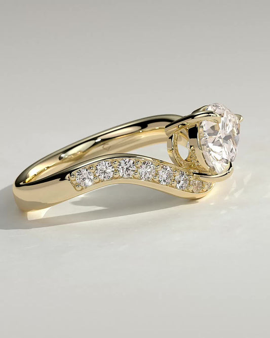Round Halo, Pave & Split Shank Engagement Ring – 1.93 CT Lab Grown Diamond